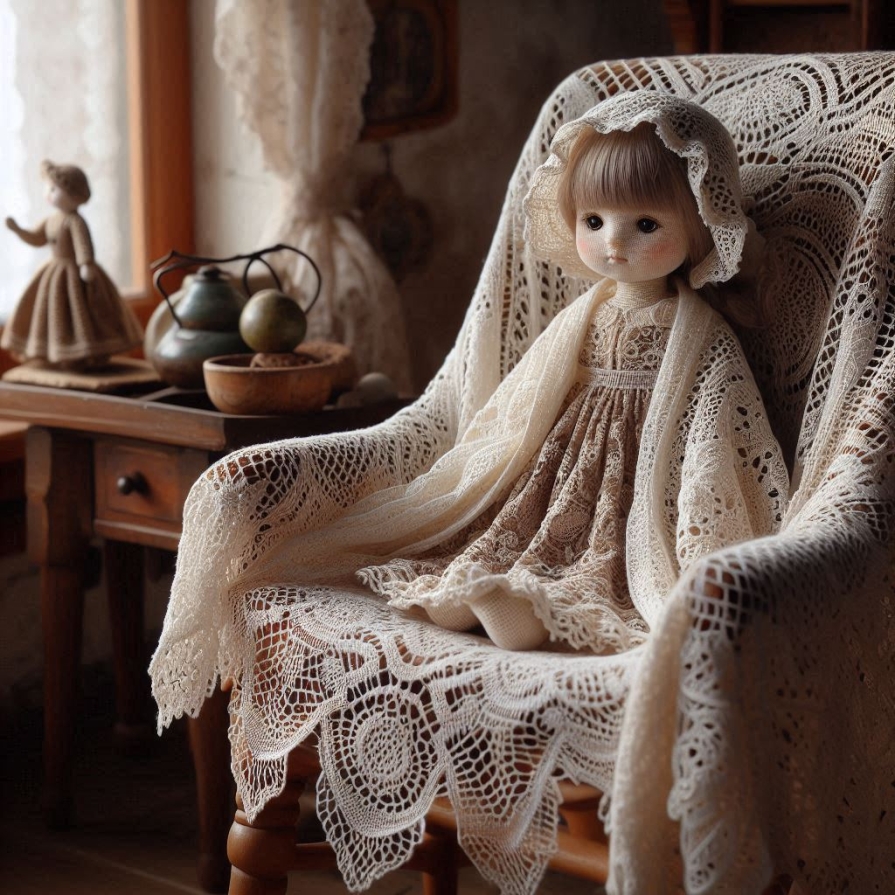 crocheted doll