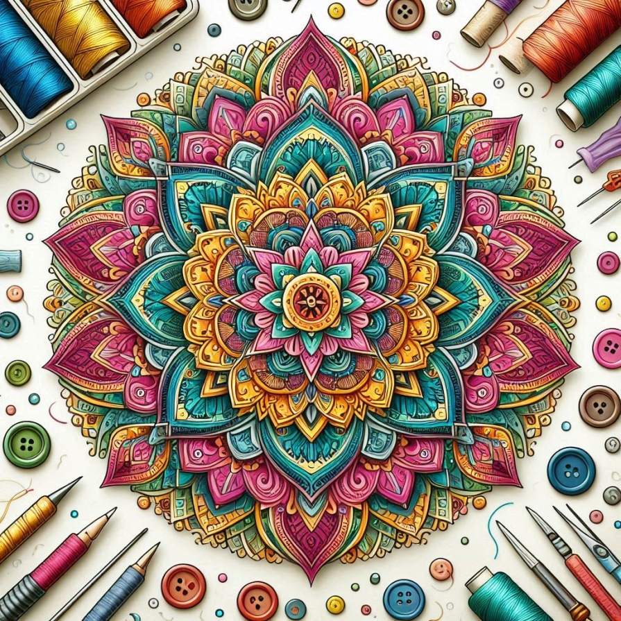 sewing mandala